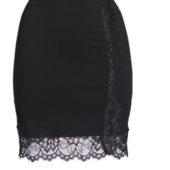 FREE PEOPLE BLACK LACE ONE SHOULDER BODY-CON SIZE XS - Picture 8 of 8